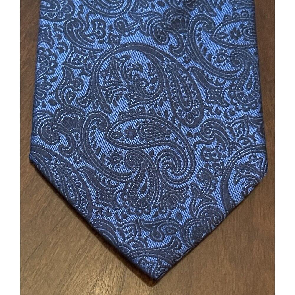 Jeff Banks Blue Black 100% Silk Men’s Neck Tie Made In China